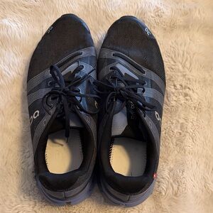 On Running Men's Black and Gray Athletic Shoes